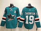 San Jose Sharks 19 Joe Thornton Teal Adidas Stitched Jersey,baseball caps,new era cap wholesale,wholesale hats